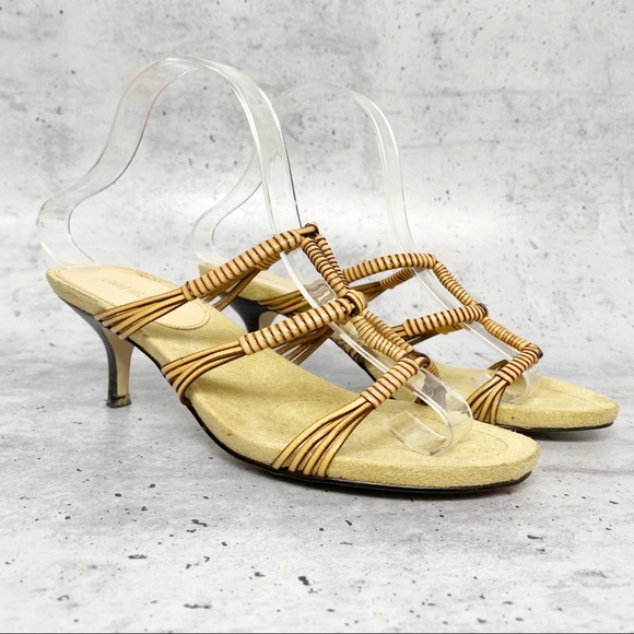 Ann Marino Shoes - Ann Marino strappy leather heeled sandal 8
